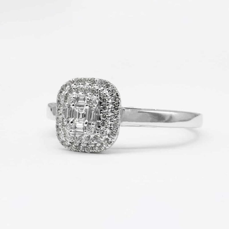 Infinity X.O Diamond Ring in Sterling Silver